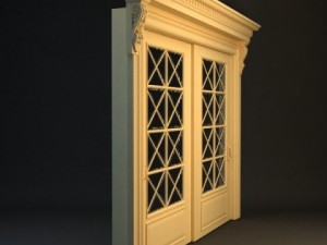 wide double door Modelo 3D