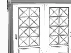 wide double door 3D Model