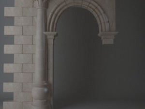 stone column  arch 3Dモデル