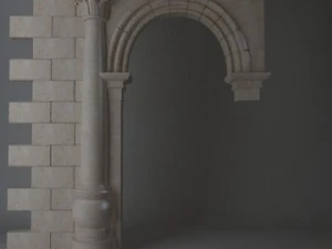stone column  arch 3D Model