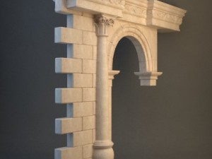stone column  arch 3Dモデル