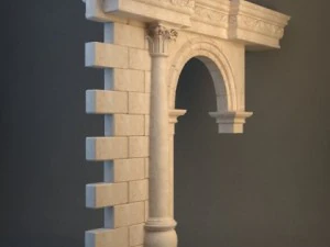 stone column  arch 3D Model