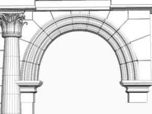 stone column  arch 3D Model
