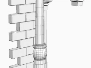 stone column  arch 3D Model