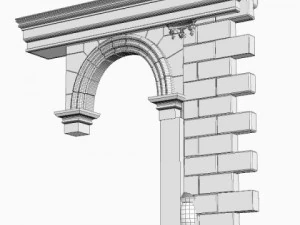 stone column  arch 3D Model
