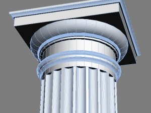 classical stone column Modèle 3D