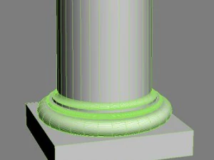 classical stone column 2 3D Model