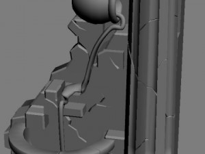 fountain  stone column 3D Model