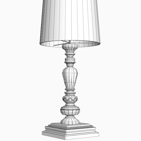 ornate table lamp 2 3D in 3DExport