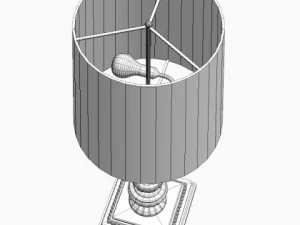 ornate table lamp 2 3D Model