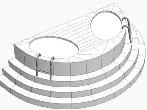 wooden baptistery 3D Model