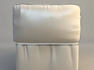 armless upholstered chair 3D Model