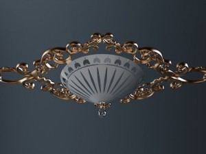 ornate ceiling light fixture 3D Model