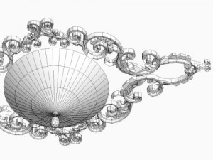 ornate ceiling light fixture 3D Model