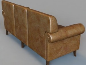 rolled arm sofa 3 Modelo 3D
