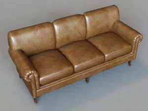 rolled arm sofa 3 3D Model