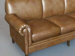 rolled arm sofa 3 3D Model