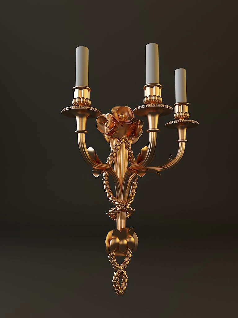 candelabrum sconce light 3D Model .c4d .max .obj .3ds .fbx .stl .blend 