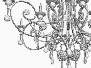 detailed chandelier 3D Model