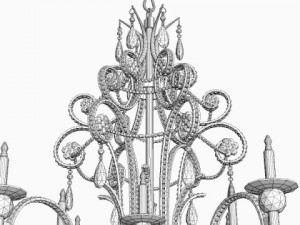 detailed chandelier 3D Model