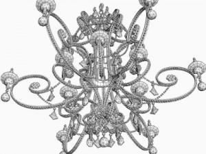 detailed chandelier 3D Model