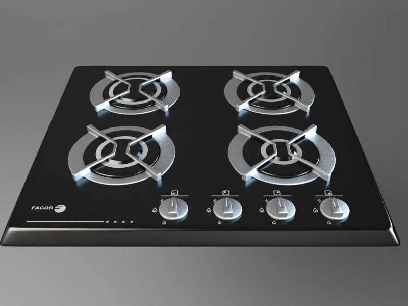 gas cooker 2 3D Model .c4d .max .obj .3ds .fbx .stl .blend 