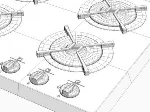 gas cooker 2 3D Model