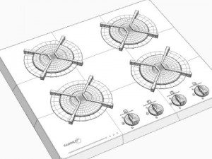 gas cooker 2 3D Model