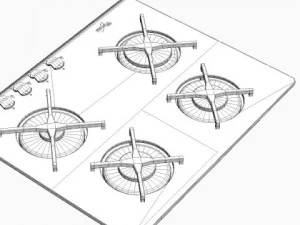 gas cooker 2 3D Model