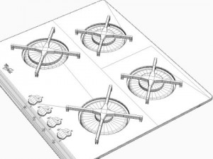gas cooker 2 Modelo 3D
