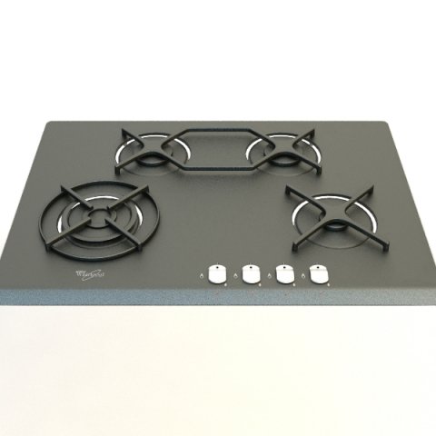 gas cooker 3 3D Model .c4d .max .obj .3ds .fbx .stl .blend 