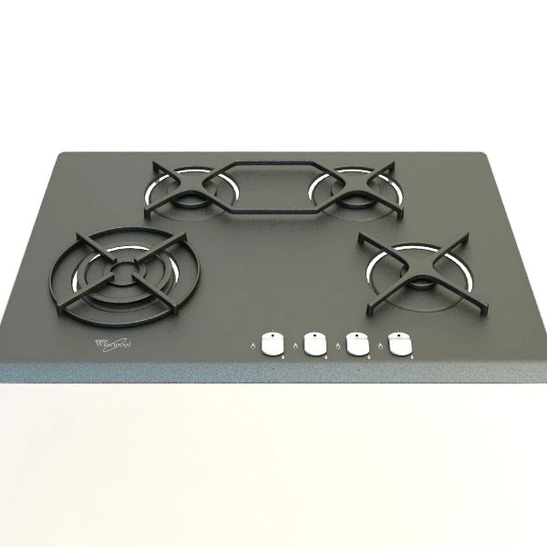 gas cooker 3 3D Model .c4d .max .obj .3ds .fbx .stl .blend 