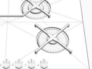 gas cooker 3 3D Model