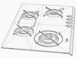 gas cooker 3 3D Model