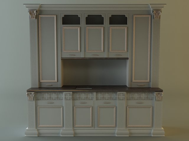 kitchen cabinet 3D 모델 .c4d .max .obj .3ds .fbx .stl .blend