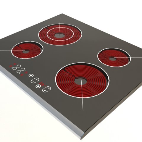 electric cooker 2 3D Model .c4d .max .obj .3ds .fbx .stl .blend 