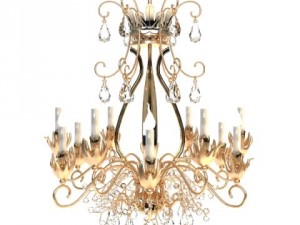 antique detailed chandelier 3D 모델