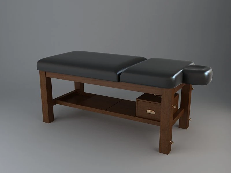 leather massage table 3D Model .c4d .max .obj .3ds .fbx .stl .blend 