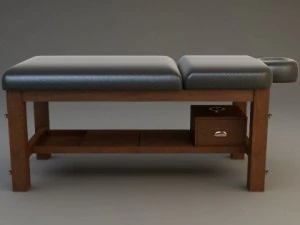 leather massage table 3D Model