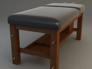 leather massage table 3D Model