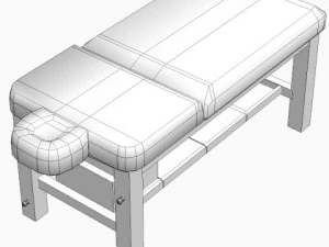 leather massage table 3D Model
