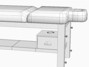leather massage table 3D Model