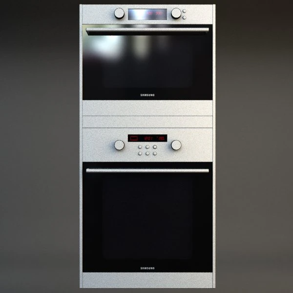 double wall oven 3 3D Model .c4d .max .obj .3ds .fbx .stl .blend 