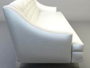 white sofa tufted back 3Dモデル