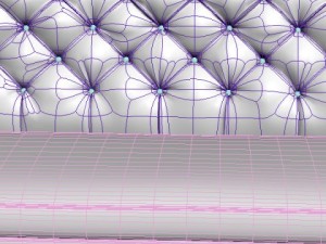 white sofa tufted back 3Dモデル