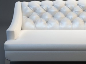 white sofa tufted back 3Dモデル