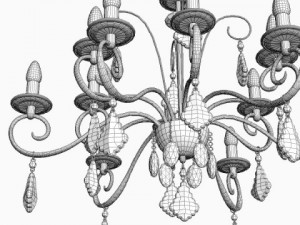 detailed chandelier 2 3D Model