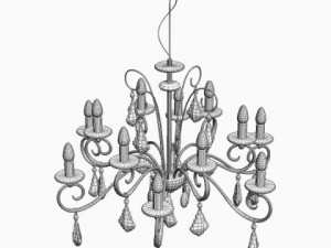 detailed chandelier 2 3D Model