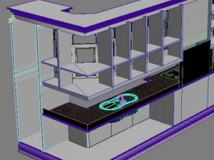 kitchen cabinets  appliances 3D Model