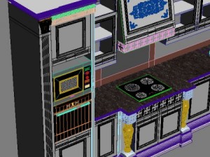 kitchen cabinets  appliances 3D Модель